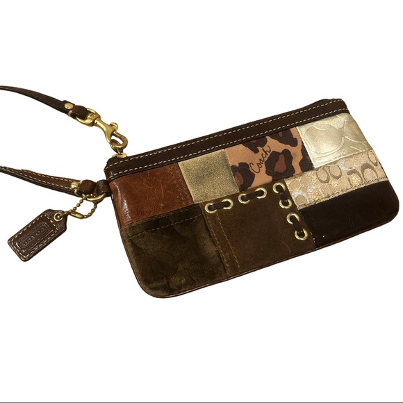 Coach Handbags - Coach Patchwork Wristlet